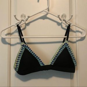 Black Bikini Top with Detailing